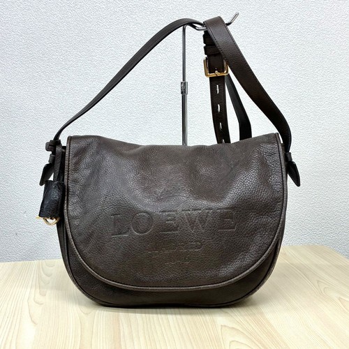 LOEWE Heritage Satchel Shoulder Bag, Dark Brown, Bag  Used