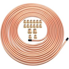14 25 Ft Brake Line Tubing Kit Copper Coated Flexible Line Tube For Hydraul...