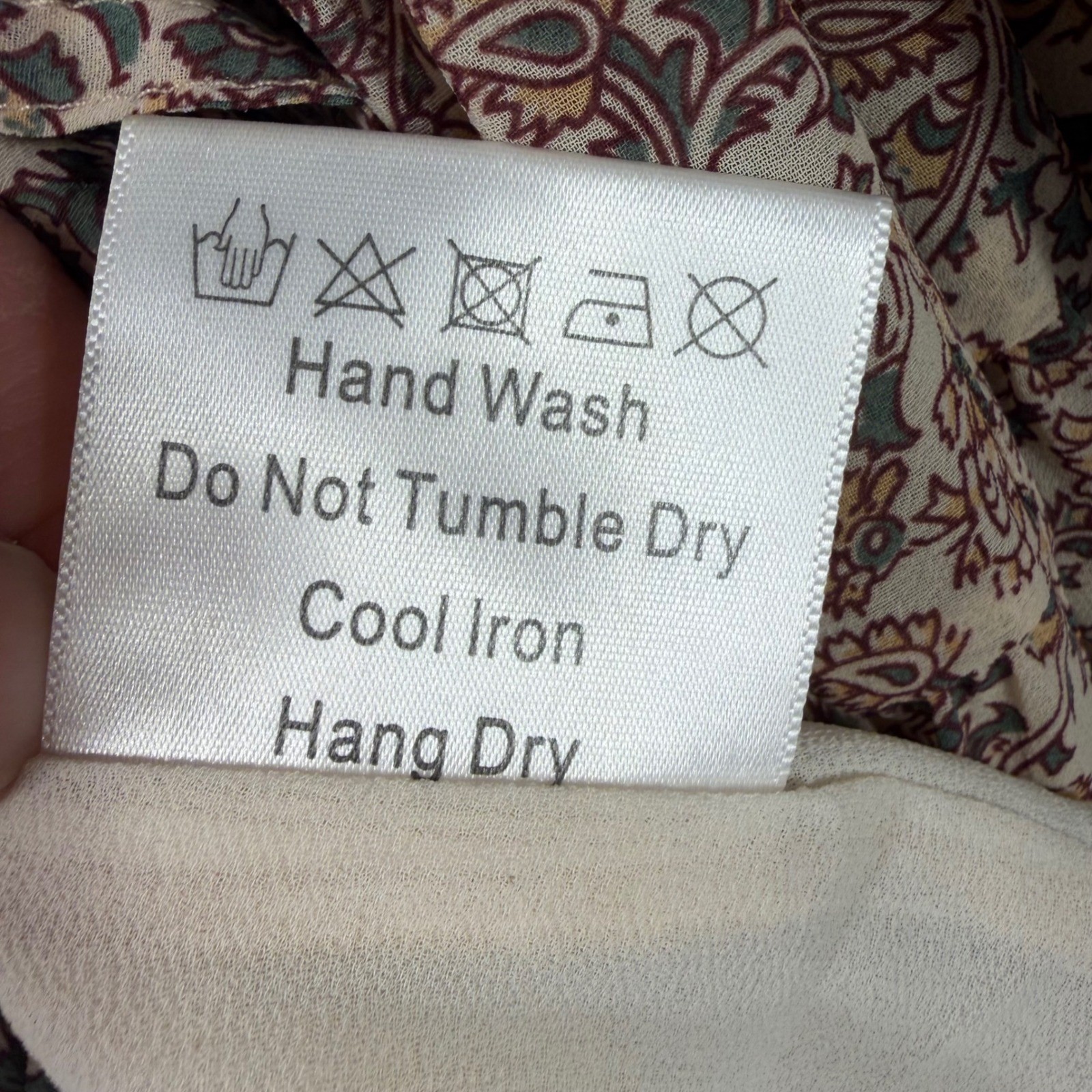 O.P.T Tuckernuck Floral Boho Ruffle Long Sleeve Mini Dress Tie Waist Medium Boho