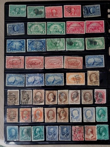US Stamp Collection Lot 1890s-1920s Used, Historical Events, 1-10 Cent