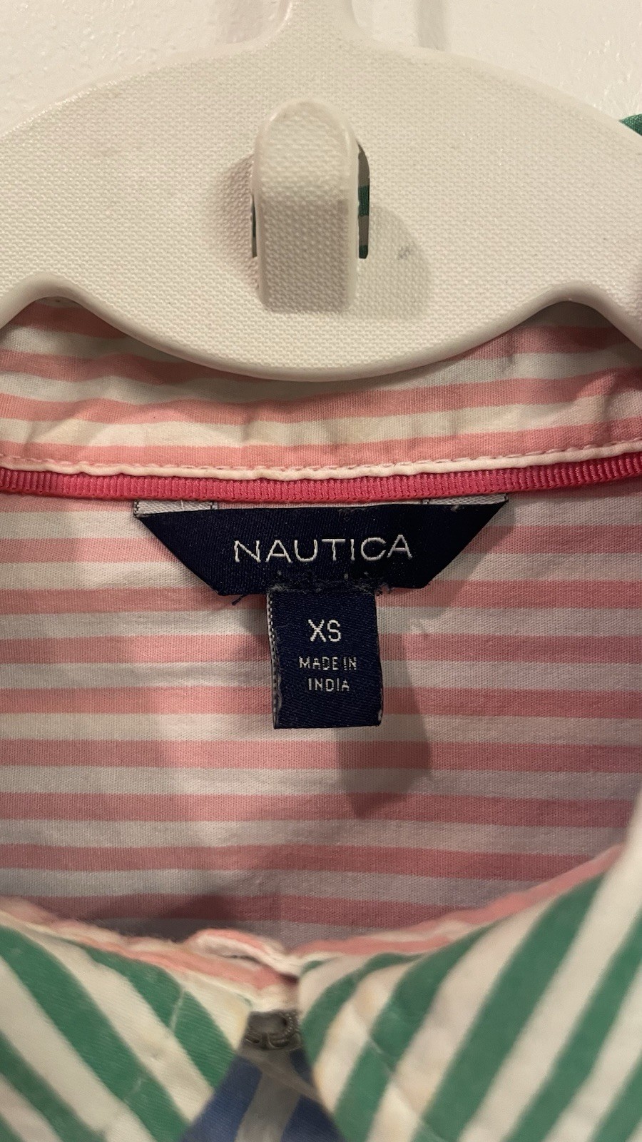 Nautica Striped Button-Up – XS, Patchwork Colorbl… - image 3