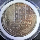 1 oz .999 Silver Round Santa Claus Soaking Feet Reclining Hot Chocolate Petina+