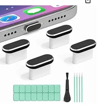 USB-C Dust Plug 4PCS, Anti-Dust Port Protector for Phones & Devices (Black)