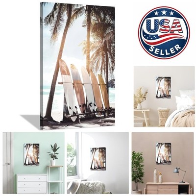 Elegant 16x11 Unframed Surfboard Canvas Print - Perfect for Beach Home Decor