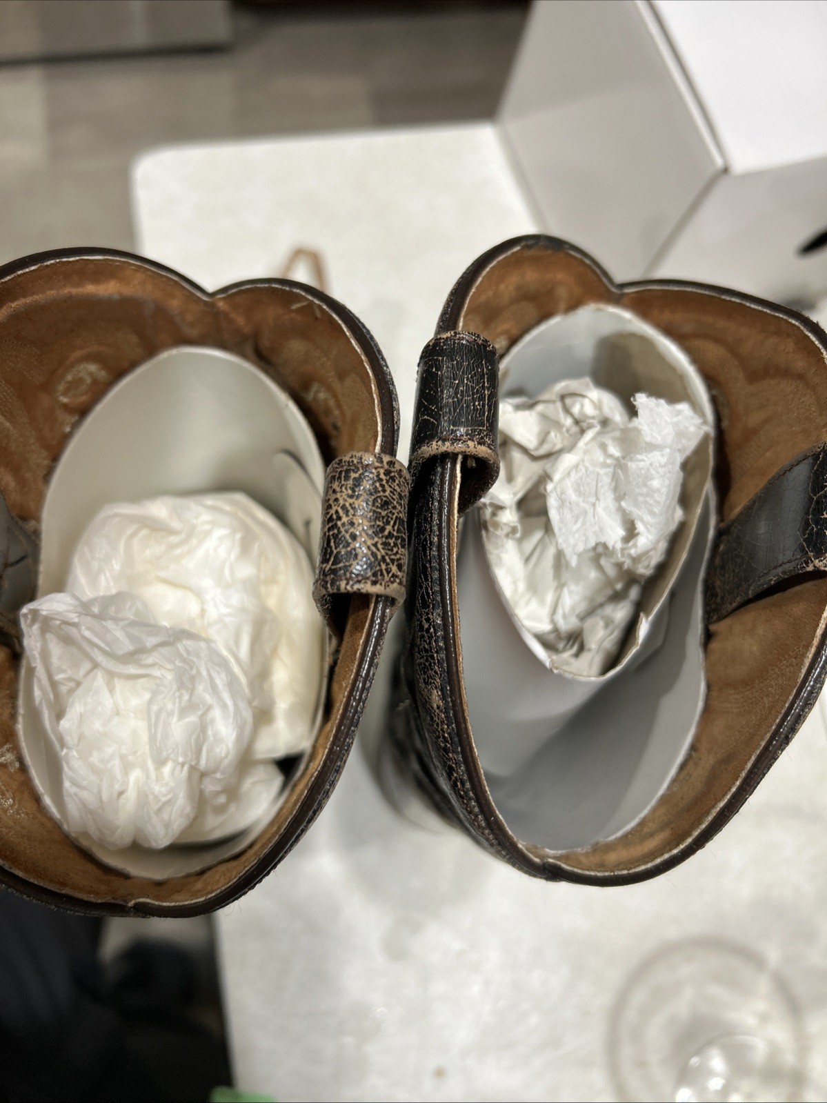 Forastero White Python Reptile Leather Boots Cowb… - image 12