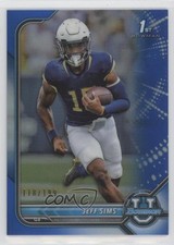 2021-22 Bowman U Chrome Prospects Blue Refractor 118/199 Jeff Sims #44 3y6