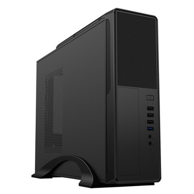 CiT S014C Slim Micro ATX/ITX Desktop Gehäuse mit 300W Netzteil schwarz