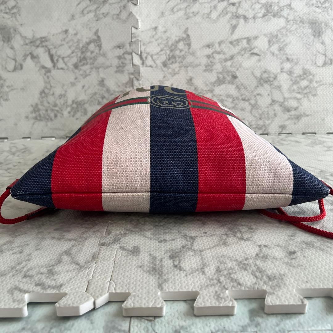 Gucci Drawstring Logo Print Knapsack Backpack She… - image 7