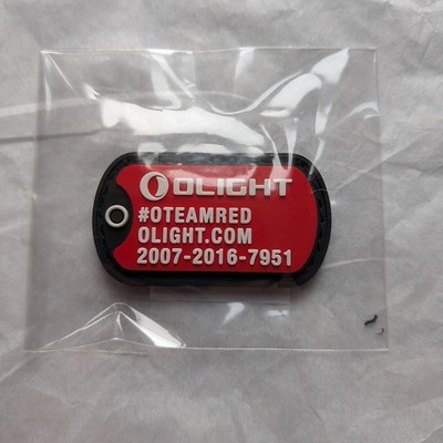New Olight Team Red Patch - Rubber Hook and Loop - Swag