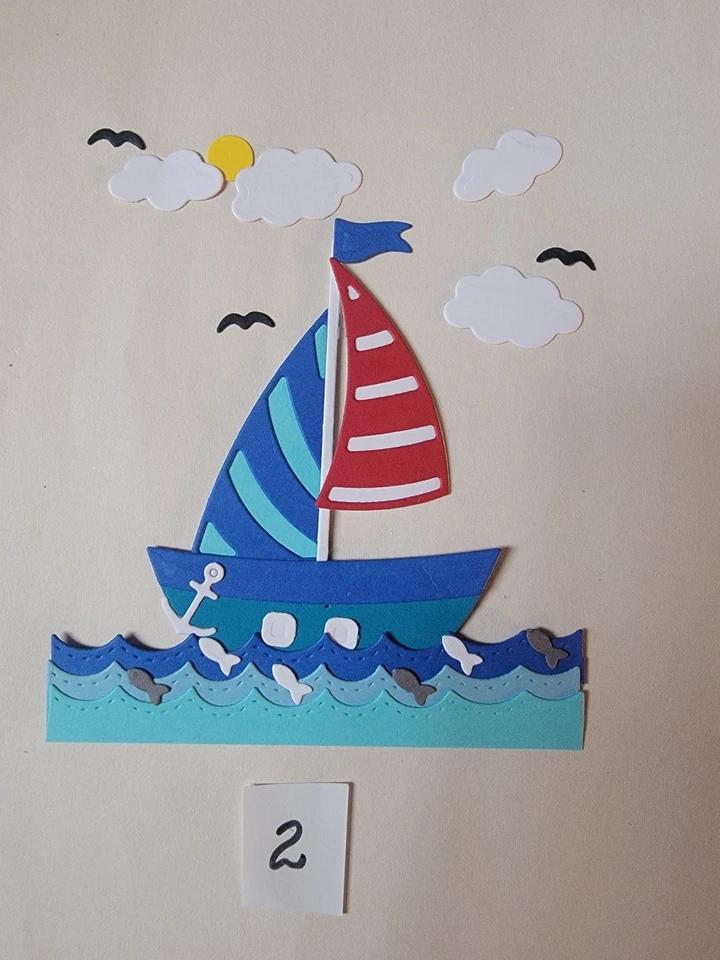 1 cartulina náutica velero troquelada para tarjetas de álbum de recortes ver fotos #1-4 Foto 3 de 4