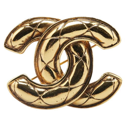 Chanel Vintage Matelasse Coco Brooch Plated r18_0610
