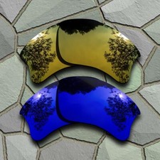 Yellow Gold Violet Blue Polarized Lenses Replacement For-Oakley Flak Jacket XLJ