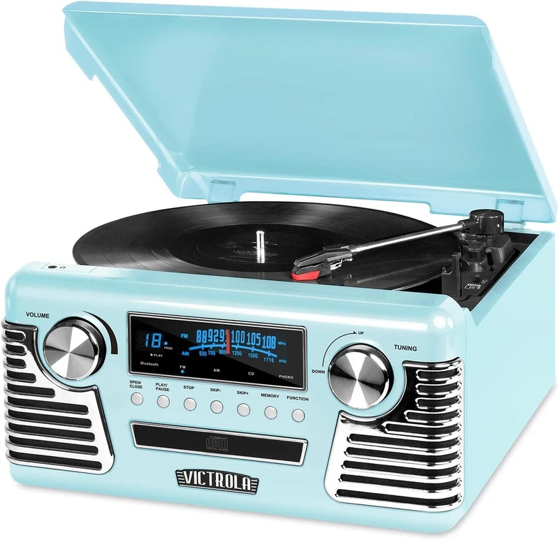 Victrola 50s retro turntable with CD and radio