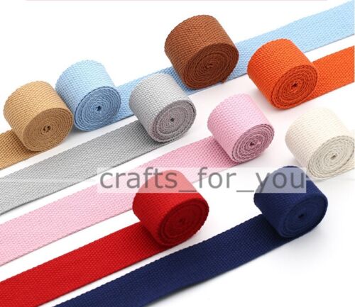 Cinghia per cintura misto cotone 20 mm-50 mm colori fai da te per borsa/zaino/artigianato - Foto 3 di 25