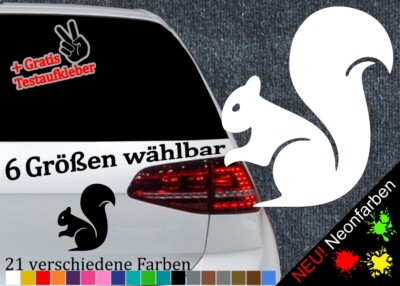 Eichhörnchen Aufkleber -6 Größen 21 Farben- Squirrel Süß Wald Natur Nager Eichel