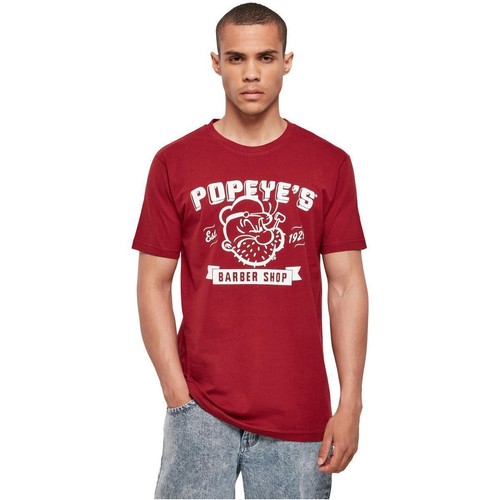 Merchcode Popeye Barber Shop Tee Men's T-Shirt Jersey Crew Neck Top Men New - Picture 9 of 41