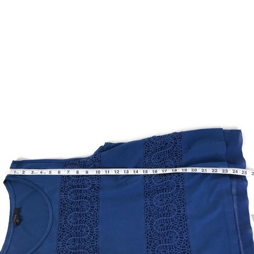 J. Crew Spitzeneinsatz Tanktop Damen Größe Large blau ärmellos Häkel Sommer - Bild 8 von 11