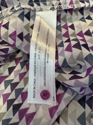 Ariat Semi Sheer Blouse Women's Small Purple Button Up Western Cowgirl Rodeo NEW - Picture 6 of 10