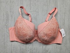 Auden Women's Lightly Lined Balconette Bra Size 44DD Pink