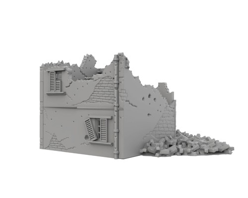 RUINED GARAGE 02 RUINES 3D PRINTED Décor Wargame Terrain Bolt Action WWII - Picture 3 of 4