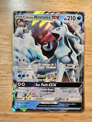 Alolan Ninetales GX 22/145 Guardians Rising NM Ultra Rare Pokemon Card