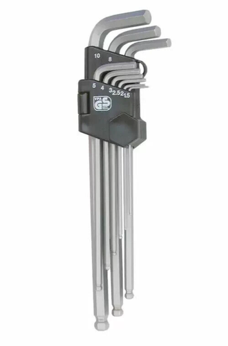 FerMec 302-9-clip serie 9 chiavi lunghe maschio esagonale brugola testa sferica - Foto 2 di 2