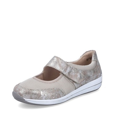 Ballerine beige métallisée textile/synthétique semelle amovible 37 femme RIEKER