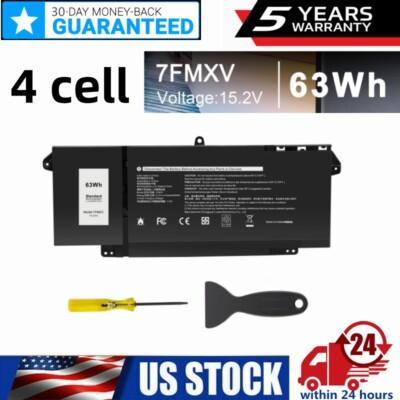 7FMXV Battery For Dell Latitude 5320 7320 7420 7520 TN2GY 9JM71 4M1JN ...