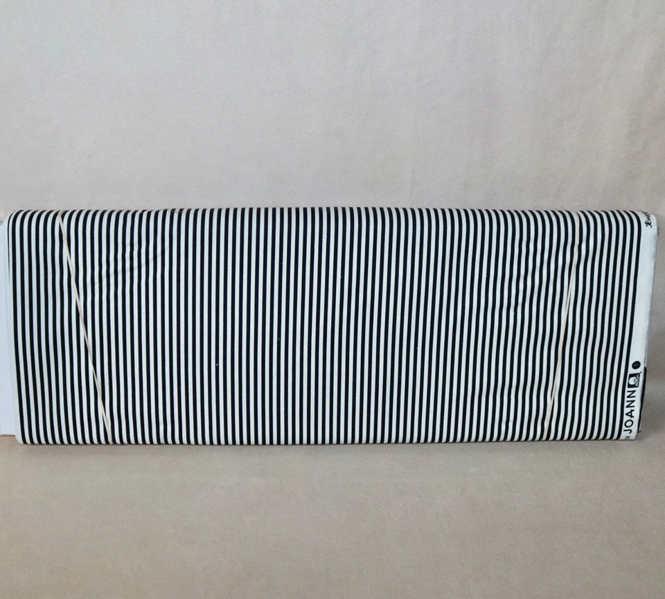 Keepsake Calico Black & White Stripes Cotton Fabric 1/4 Yard 9” X 44” Brand New - Image 3 of 4