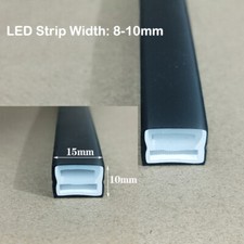 Silicone LED Channel Holder, Cuttable Bendable LED Profile for 8-10mm LED Strip