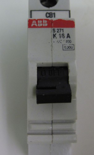 ABB S271-K16 Mini Circuit Breaker, Type K, 1-Pole, 16A - Picture 2 of 3