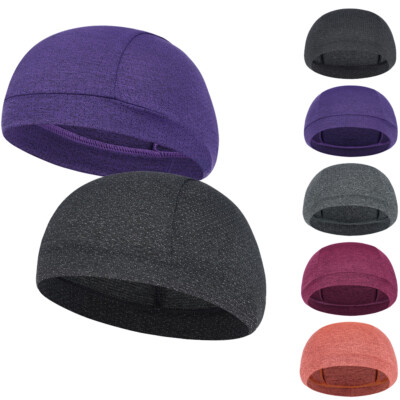 Cycling Moisture Wicking Skull Cap Helmet Liner Sports Beanie Hat for Men Women
