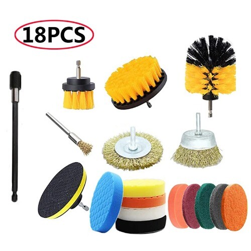 Electric Drill Brush Power Scrubber Car Polisher Kitchen Toilet Cleaning Tools - Bild 31 von 48