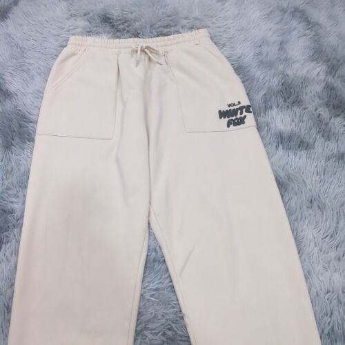 White Fox Vol 3 Offstage Jogger Sweatpants Womens L Large Pebble Cream Beige - Picture 3 of 18