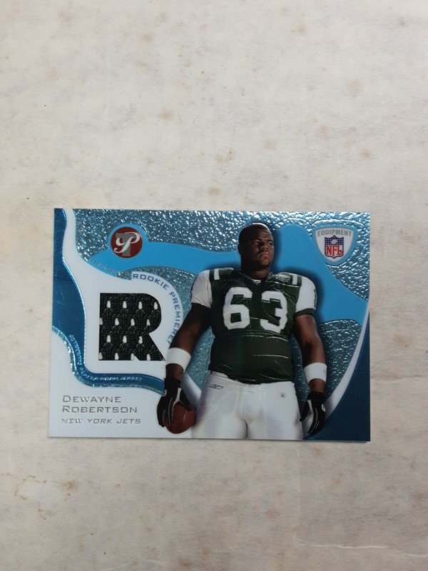 2003 Topps Pristine Player Worn Jersey Dewayne Robertson # RPR-DR
