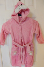 Little Girls Kitty Robe NEW size XS 4-5 Color Pink with Hood