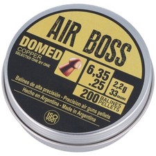 Apolo Air Boss Domed Copper .25 / 6.35mm Airgun Pellets, 200psc (E 30200)