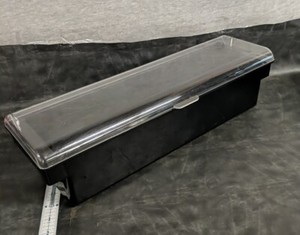 Co-Rect Products 6 Condiment Bar Tray Garnish Caddy Storage Black Clear Lid