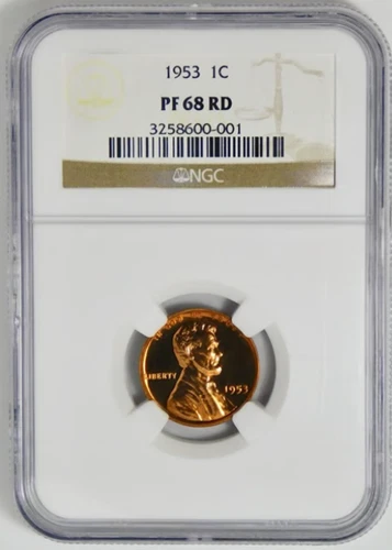 1953 Lincoln Cent NGC HIGH GRADE! NGC Gem Proof 68 RD