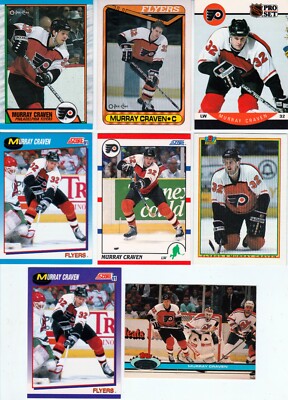   Huge 25 different MURRAY CRAVEN cards lot 1989 - 1993 Flyers Canucks  