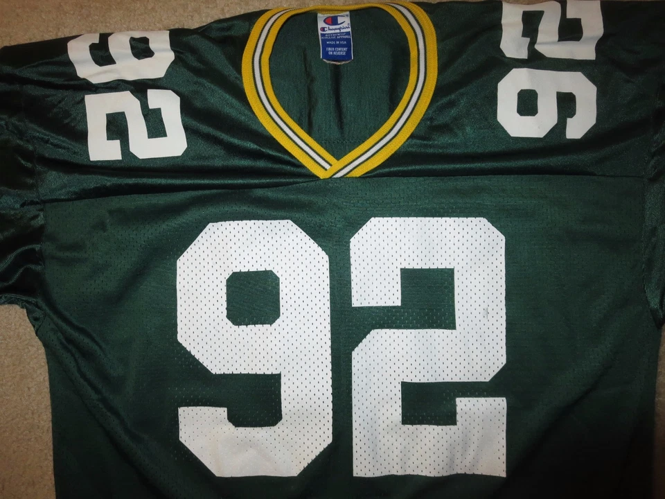 Camiseta Reggie White #92 Green Bay Packers Campeón NFL 48 LG Foto 2 de 3