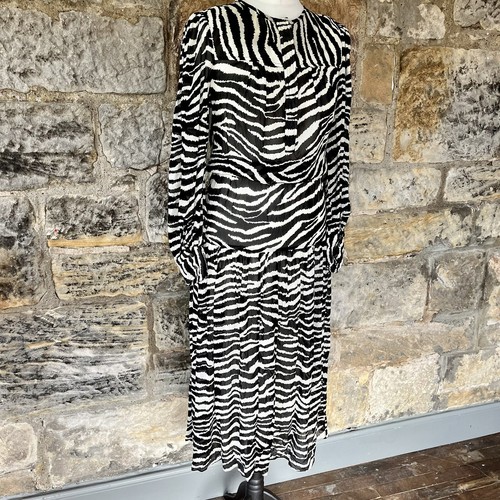 Isabel Marant Etoile Jina Dress 8 10 36 New Shirt Long Sleeve Midi Zebra £400 - Picture 4 of 21