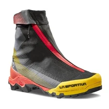 La sportiva Aequilibrium Top GTX black yellow technical mountaineering boot escu...