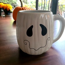 Halloween Coffee Mug Ceramic Ghost 15.5 Fl Oz White