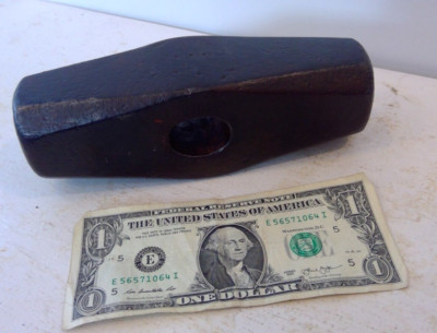 VINTAGE ANTIQUE 8LB SLEDGEHAMMER K8L Blacksmith Forging Railroad