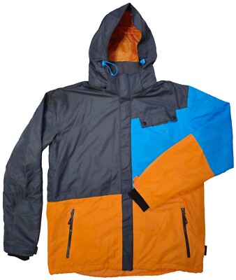 Crane Snow Extreme Ski Jacket Men's Orange Blue Size L Breathable  Waterproof