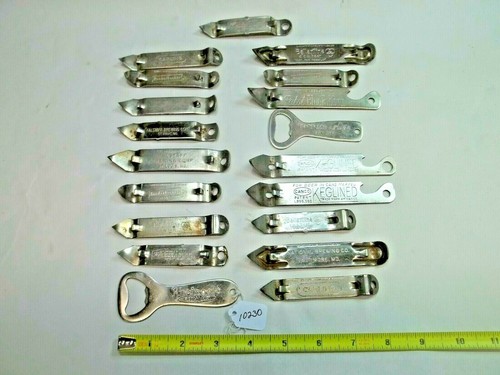 Lot of 19 Beer Can / Bottle Openers, PABST, BALLANTINE, KNICKERBOCKER, & others