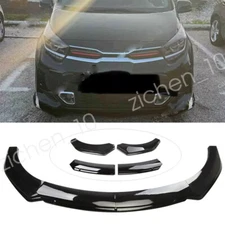 For Kia EV6 Car Front Bumper Lip Spoiler Splitter Body Kit Glossy Black