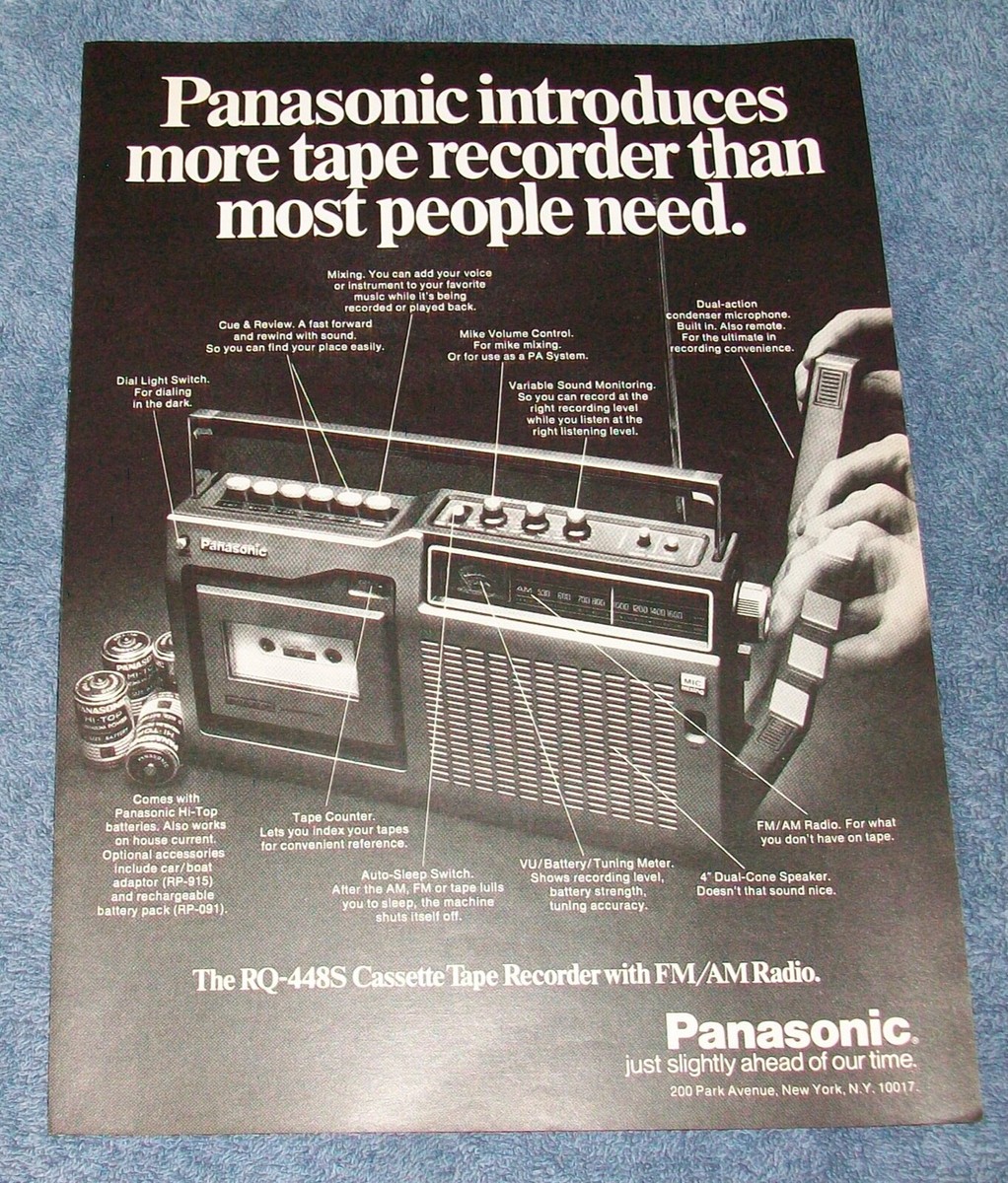 Panasonic  車イス  RT-1 Vintage Panasonic RS-466AS Cassette Radio Boombox 1970's FM AM