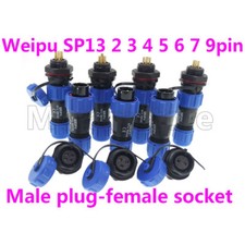 Weipu SP13 IP68 2-9pin Waterproof Plug Panel Socket Aviation Cable Connector